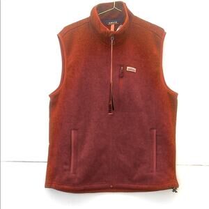 Orvis Orange size Large men's Fleece Vest